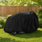 Riding Lawn Mower Cover Waterproof - Heavy Duty Lawn Tractor Cover with Windproof Buckle & Elastic Hem, All-Weather Protection