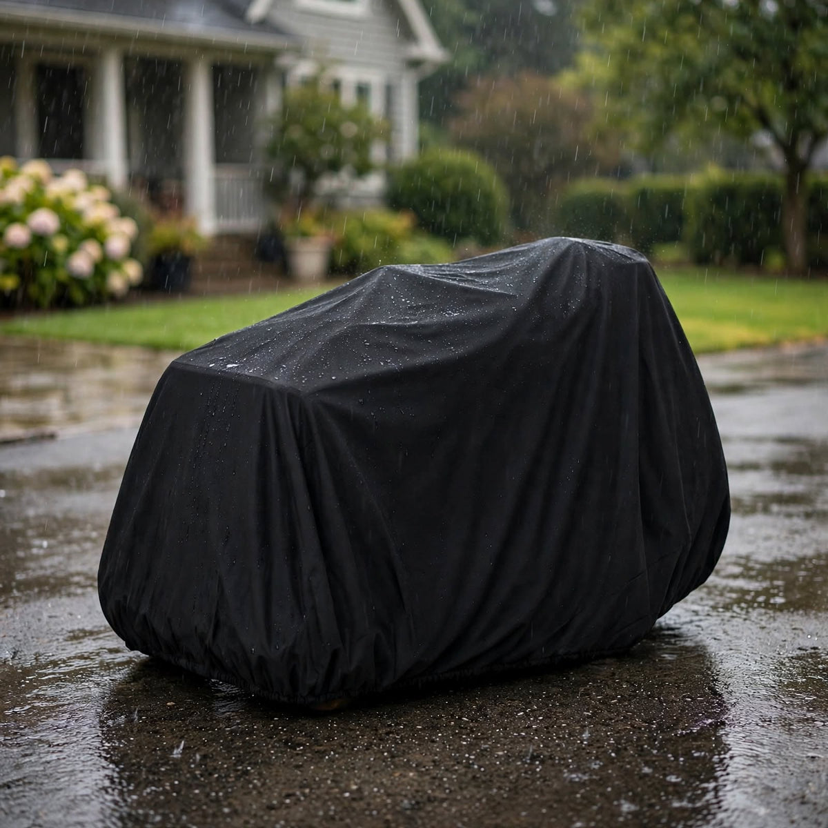 Riding Lawn Mower Cover Waterproof - Heavy Duty Lawn Tractor Cover with Windproof Buckle & Elastic Hem, All-Weather Protection