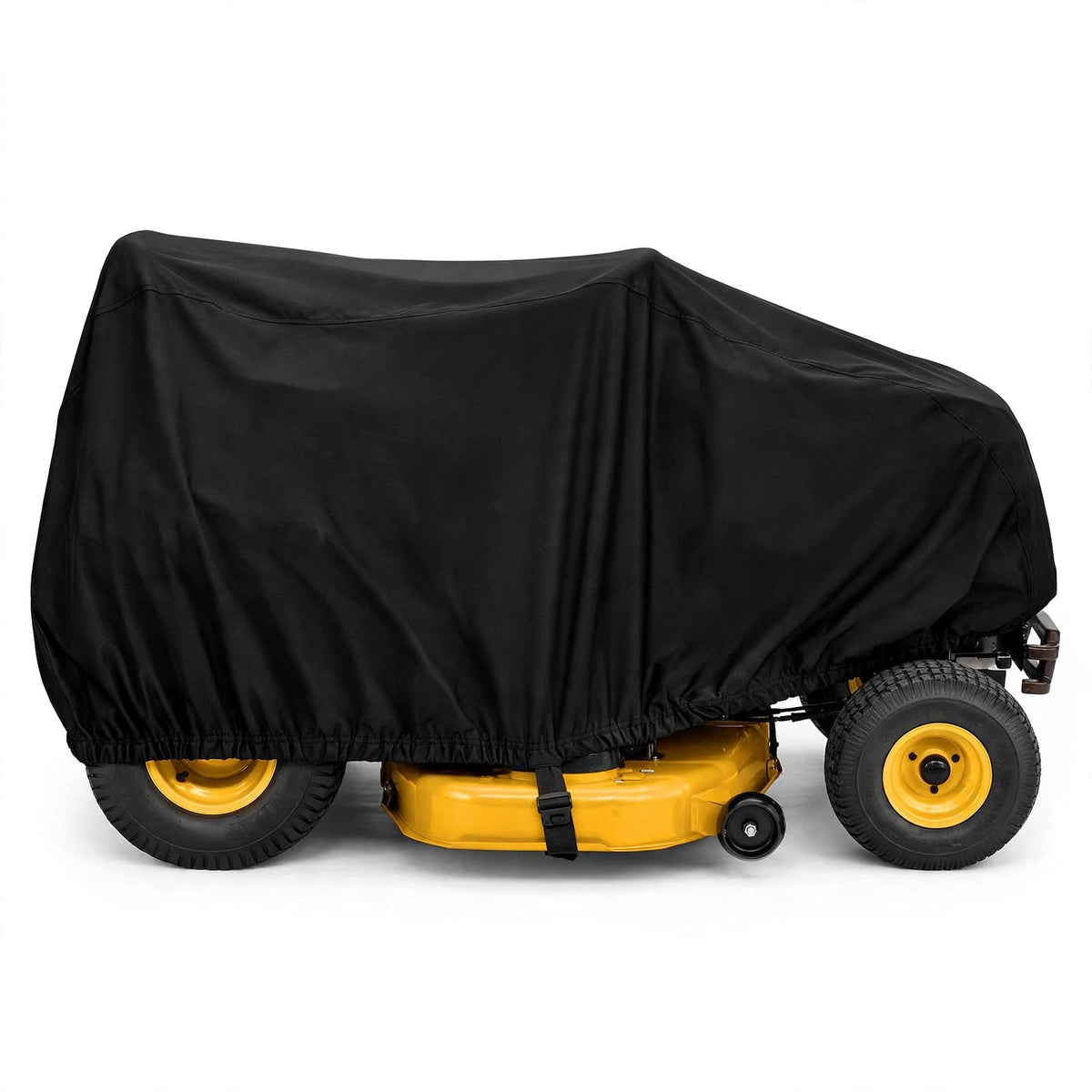 Riding Lawn Mower Cover Waterproof - Heavy Duty Lawn Tractor Cover with Windproof Buckle & Elastic Hem, All-Weather Protection