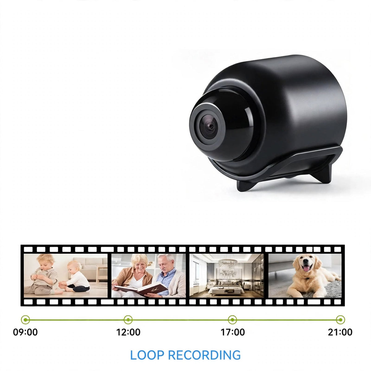 Mini WiFi Camera with Audio 1080P HD - Indoor Security Camera with Night Vision