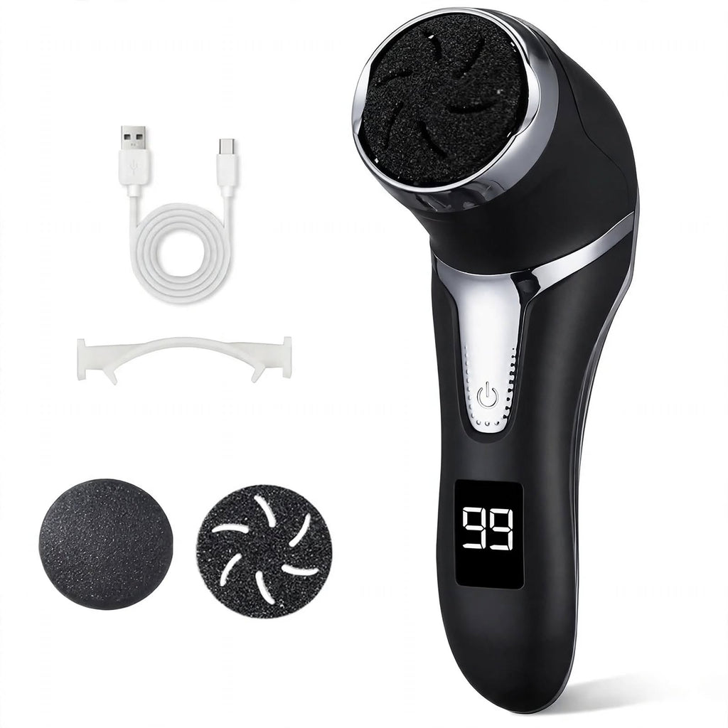 Professional Electric Foot File Callus Remover - Rechargeable Foot Grinder with LCD Display