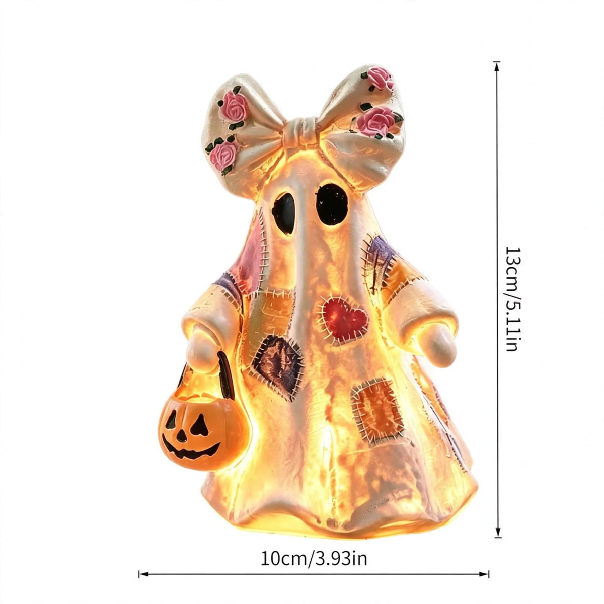Patchwork Ghost Night Light - Halloween Lamp