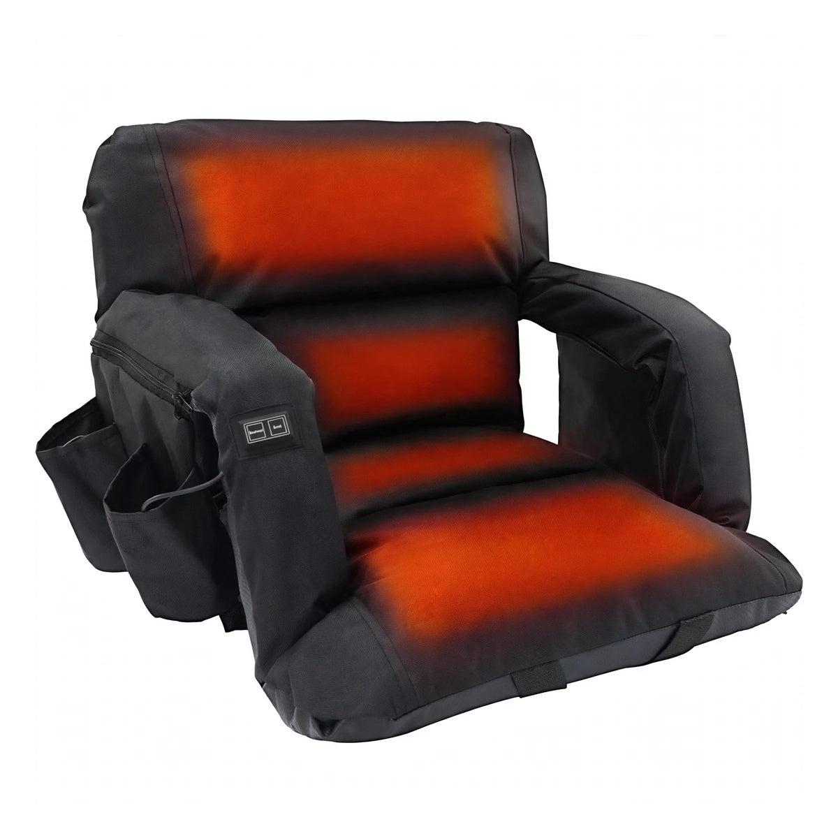 Heated Stadium Seat - USB Powered Bleacher Chair with Back Support, 3 Heat Levels