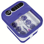 Electric Foot Bath Massager with Heater - Collapsible Foot Spa with Temperature Control and Bubble Massage