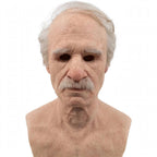 Realistic Old Man Latex Mask - Halloween Full Head Wrinkled Mask