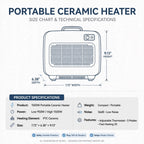 Portable Ceramic Heater  - Small Space Heater