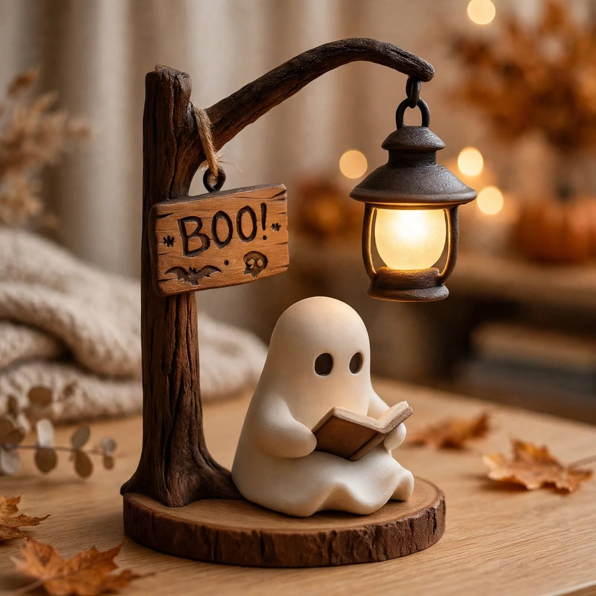 Reading Ghost Lamp - Cute Spooky Table Light