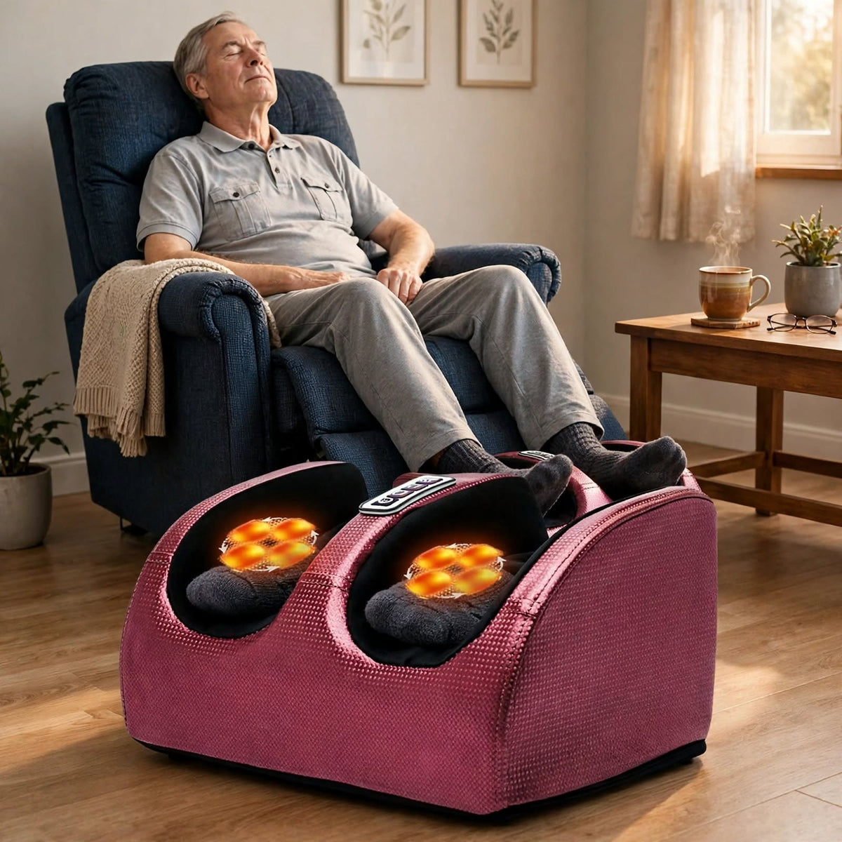 3-in-1 Foot Massager with Heat - Shiatsu Foot Calf and Arm Massager Machine