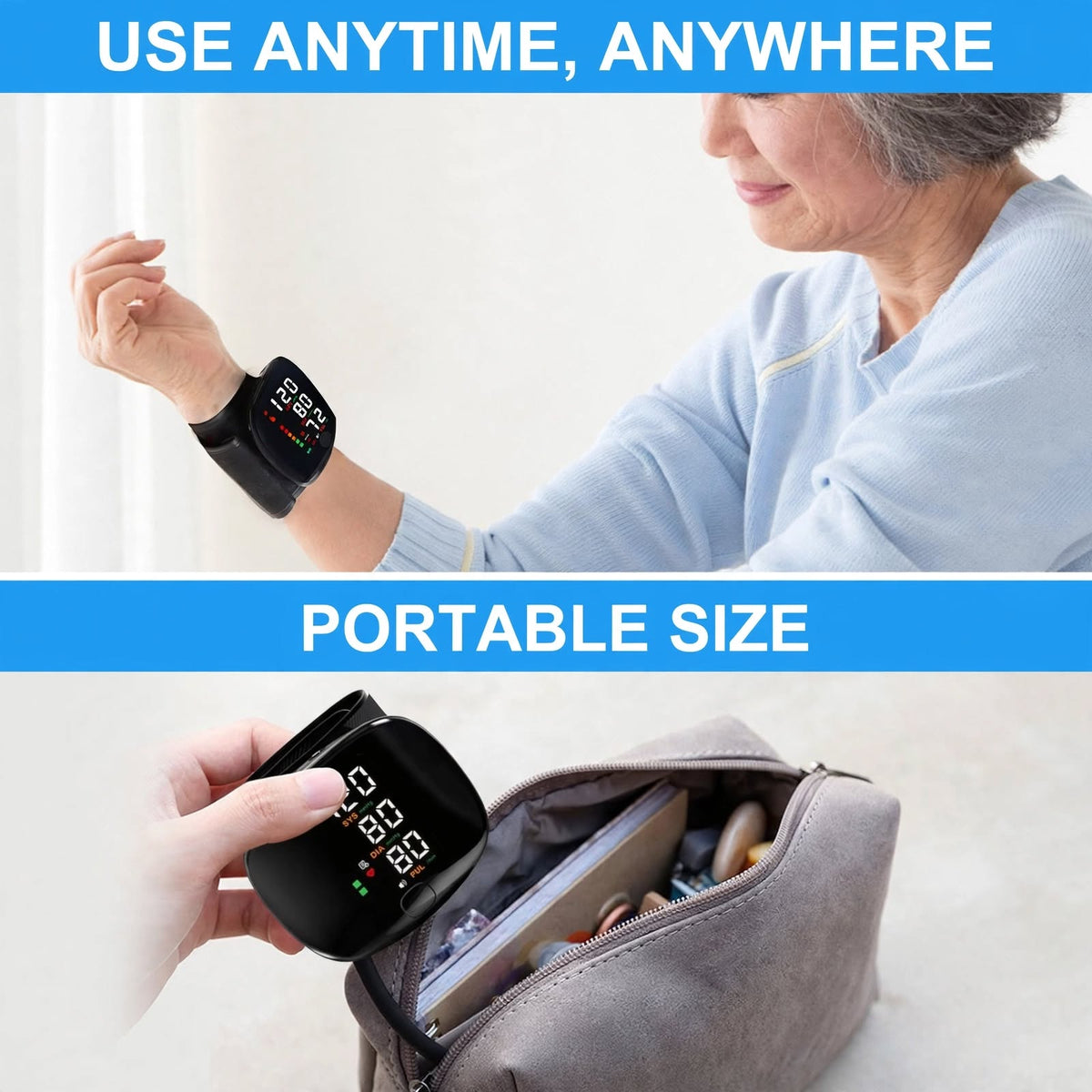 Wrist Electronic Blood Pressure Monitor | Rechargeable Digital Device