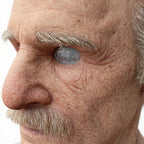 Realistic Old Man Latex Mask - Halloween Full Head Wrinkled Mask