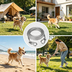 Heavy Duty Dog Cable with 360° Swivel Hooks
