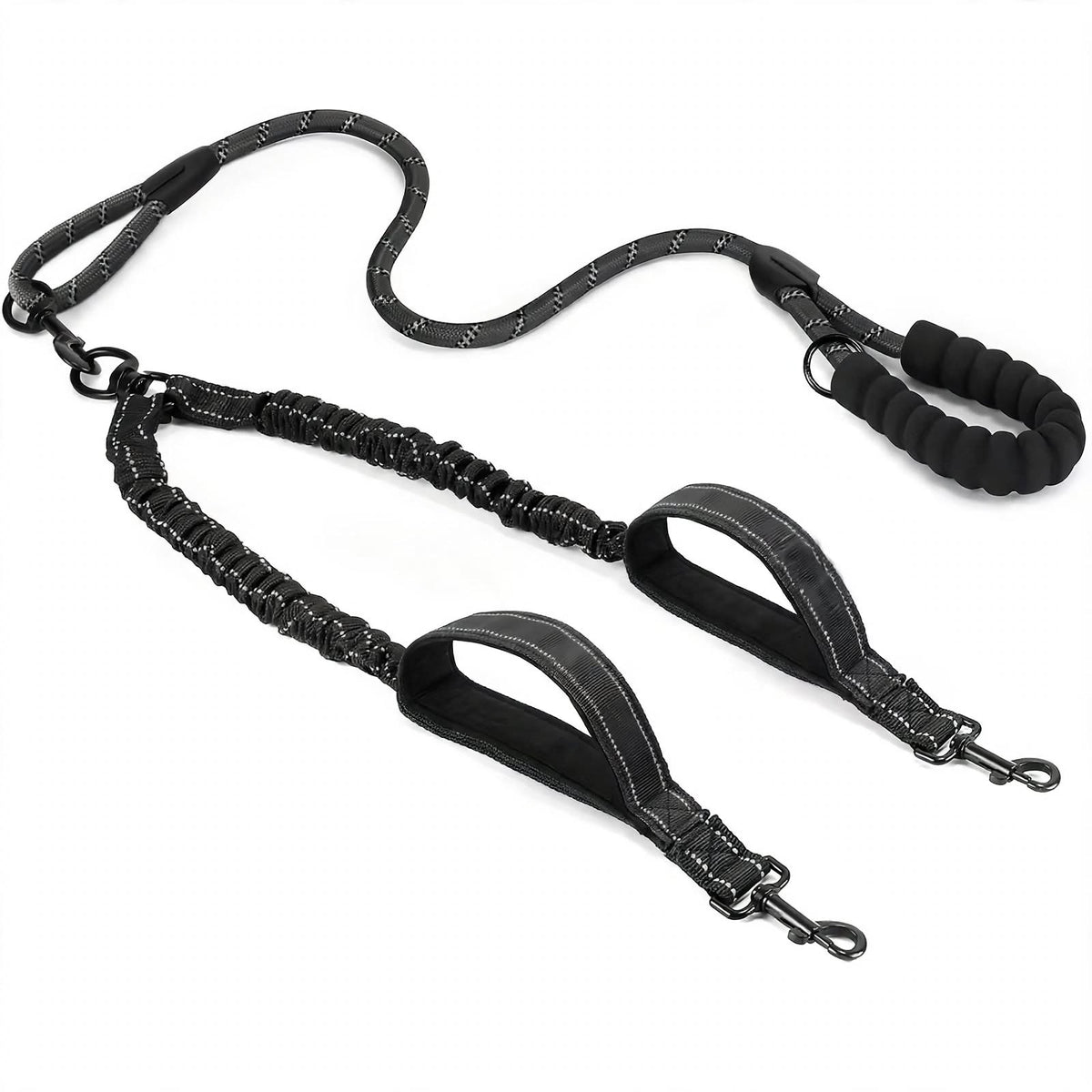 Dual Dog Leash 360° Swivel No-Tangle for 2 Dogs