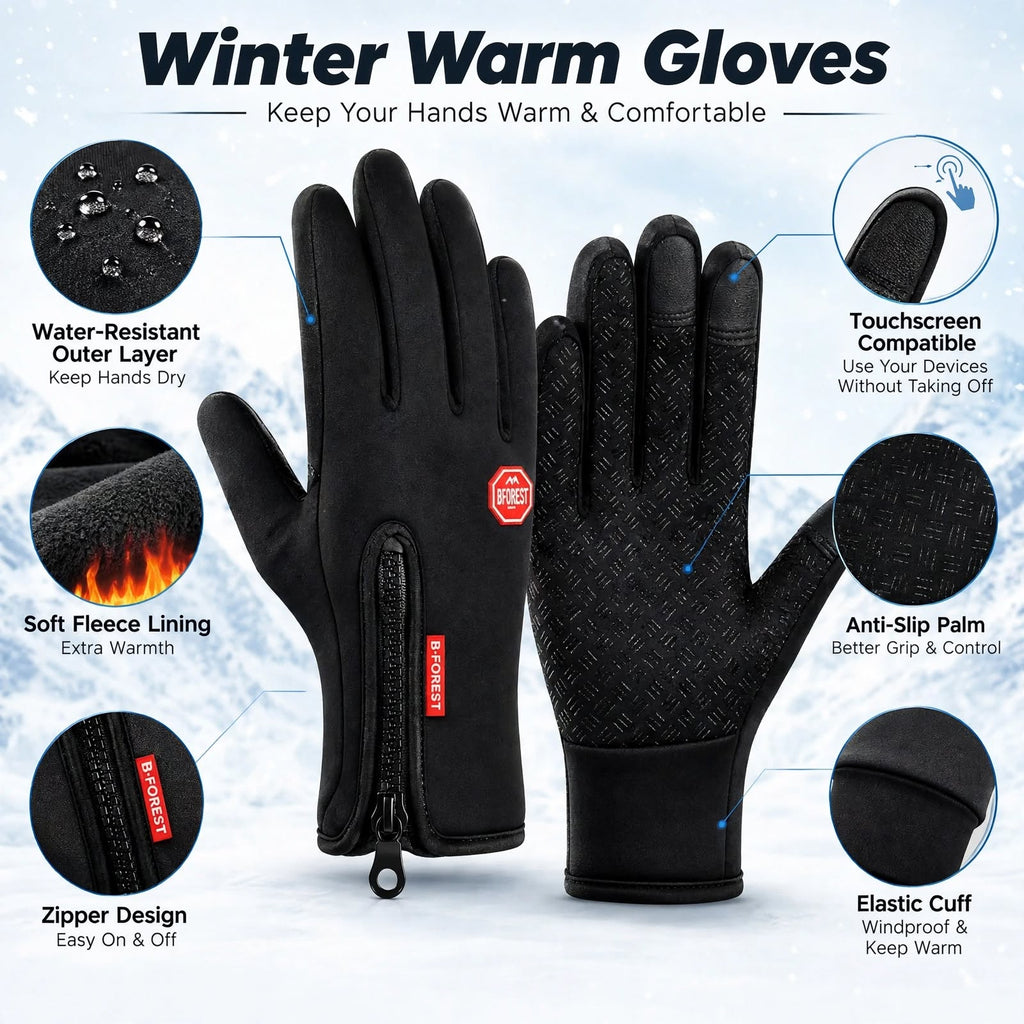 Rechargeable Heated Winter Gloves – Waterproof and Warm