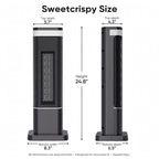 Tower Space Heater with Fireplace - Electric Space Heater with Remote