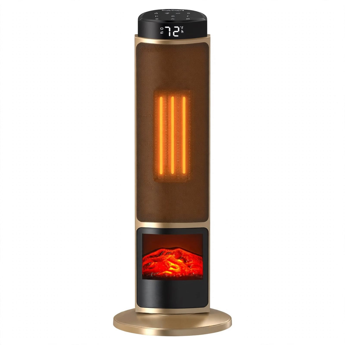 Tower Space Heater with Fireplace - Electric Space Heater with Remote