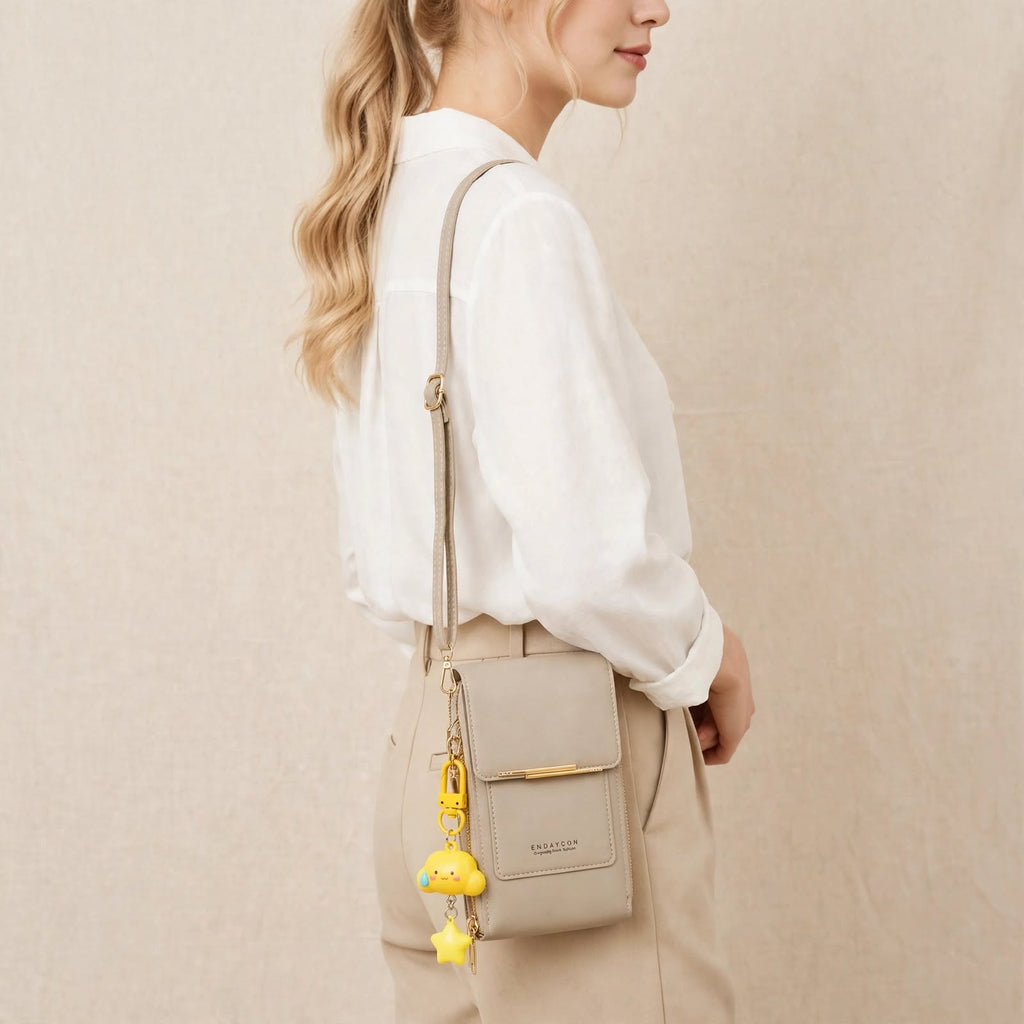 Shoulder Strap Phone Pouch – Touchscreen Compatible Anti-Theft Design