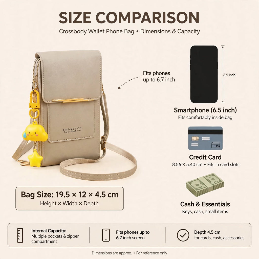 Shoulder Strap Phone Pouch – Touchscreen Compatible Anti-Theft Design