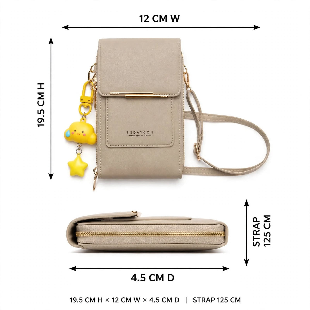 Shoulder Strap Phone Pouch – Touchscreen Compatible Anti-Theft Design