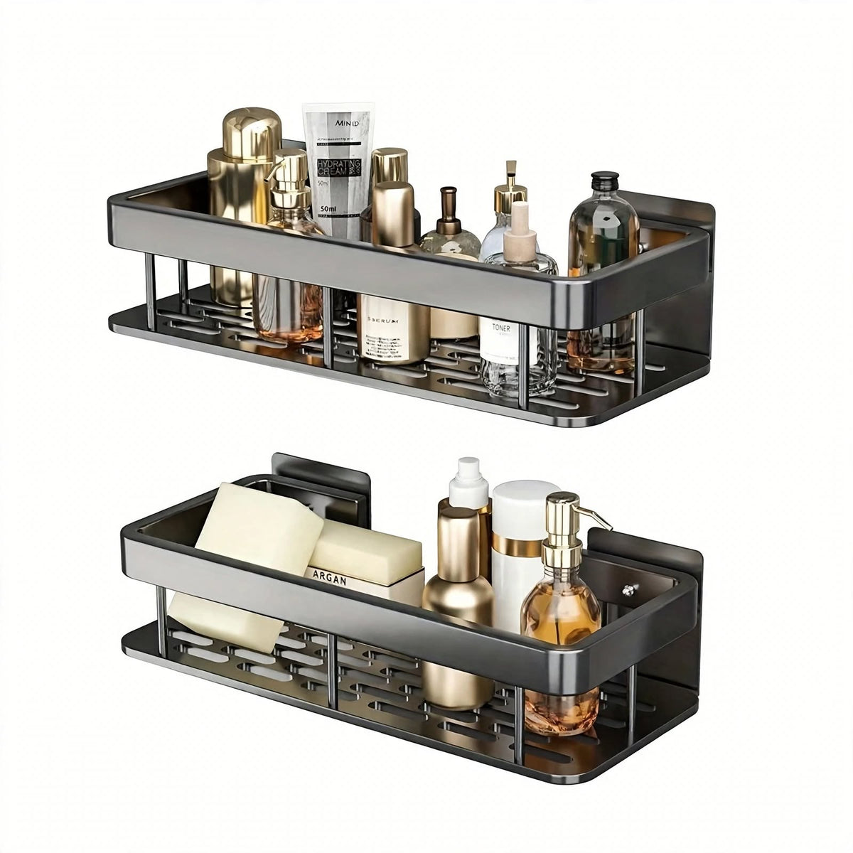 Self-Adhesive Bathroom Shelf | No Drilling & Stainless Steel
