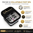 Electric Foot Bath Massager with Heater - Collapsible Foot Spa with Temperature Control and Bubble Massage