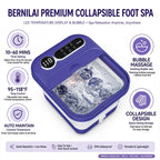 Electric Foot Bath Massager with Heater - Collapsible Foot Spa with Temperature Control and Bubble Massage