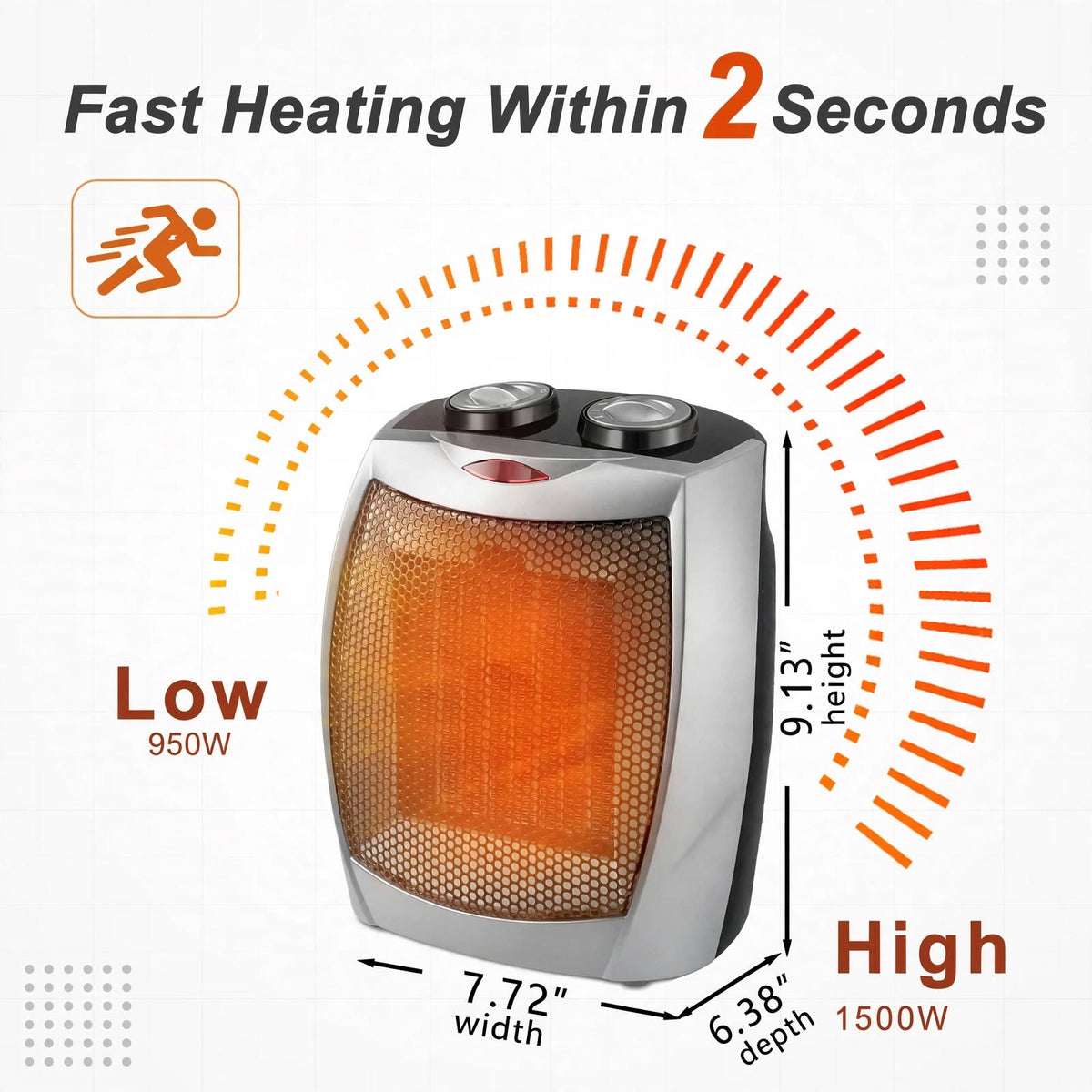 Portable Ceramic Heater  - Small Space Heater
