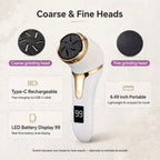 Professional Electric Foot File Callus Remover - Rechargeable Foot Grinder with LCD Display