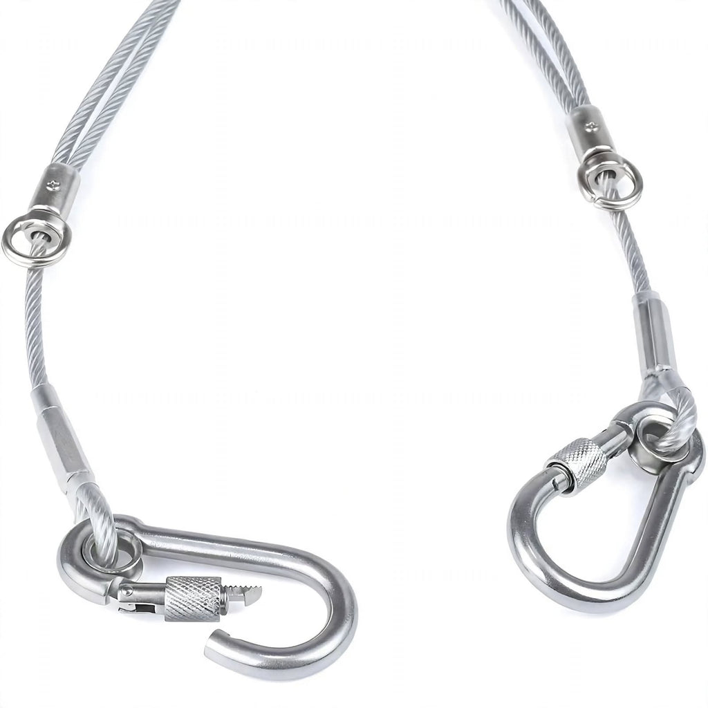 Heavy Duty Dog Cable with 360° Swivel Hooks