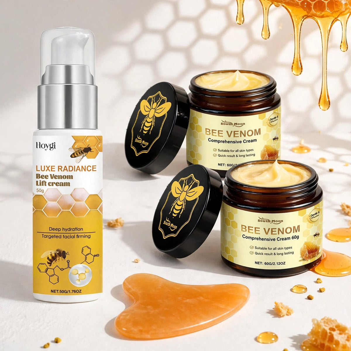 three in one Anti-Aging Cream for Skin Healing and Renewal with Bee Peptide Formula